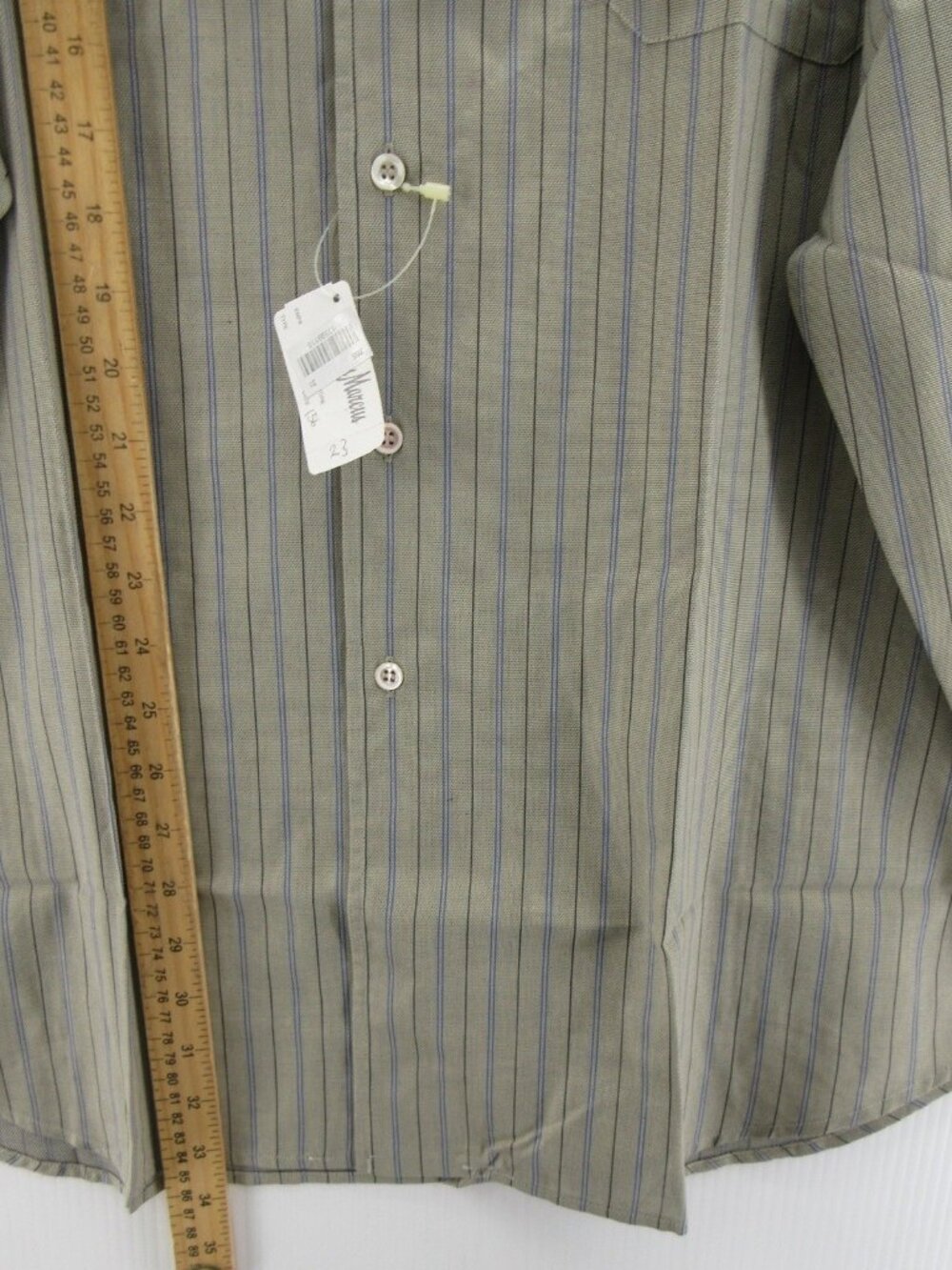 VINTAGE Lorenzini Shirt XXL Neiman Marcus Button Up Striped Italy NEW - Picture 6 of 14